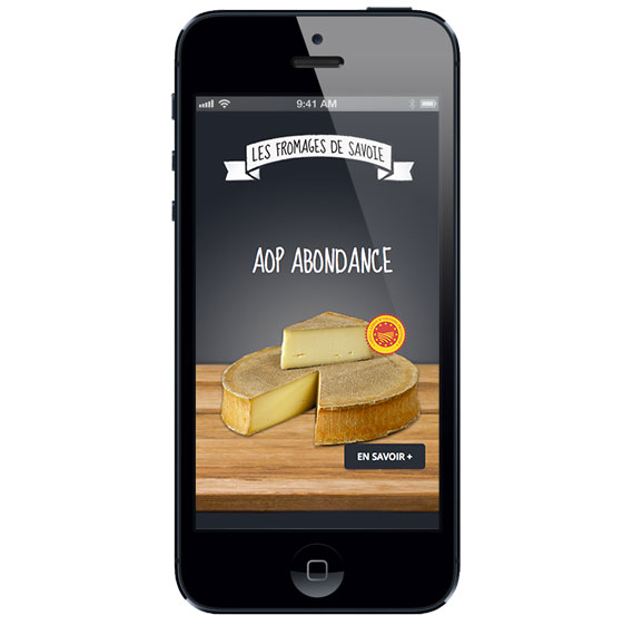 Vue iphone d'un fromage de Savoie