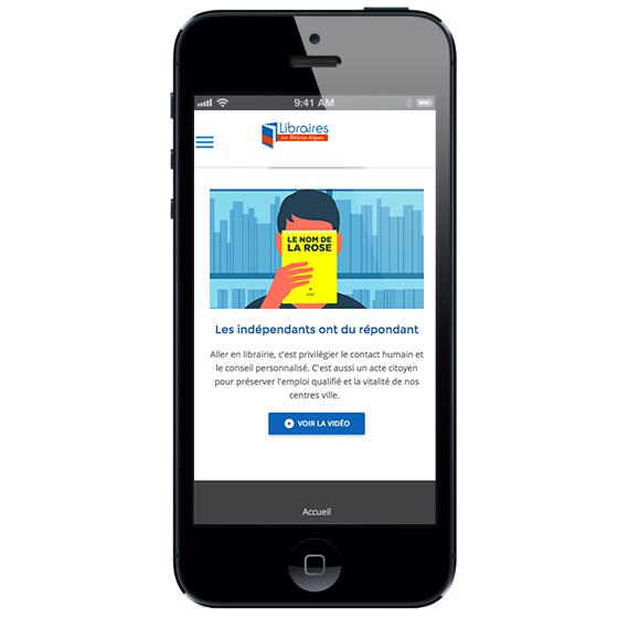Vue Smartphone du site LIRA, asociation des libraires indépendants en Rhône Alpes