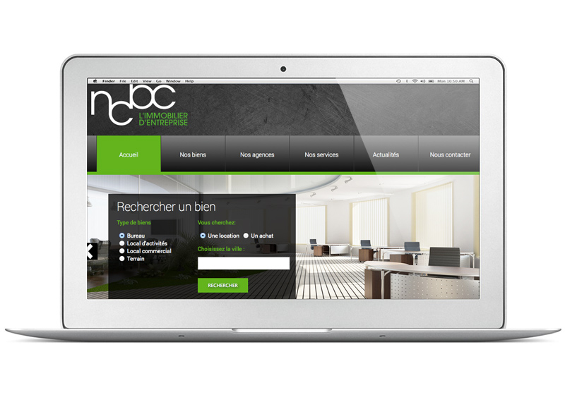 Moteur de recherche des offres immobilières sur le site internet NCBC